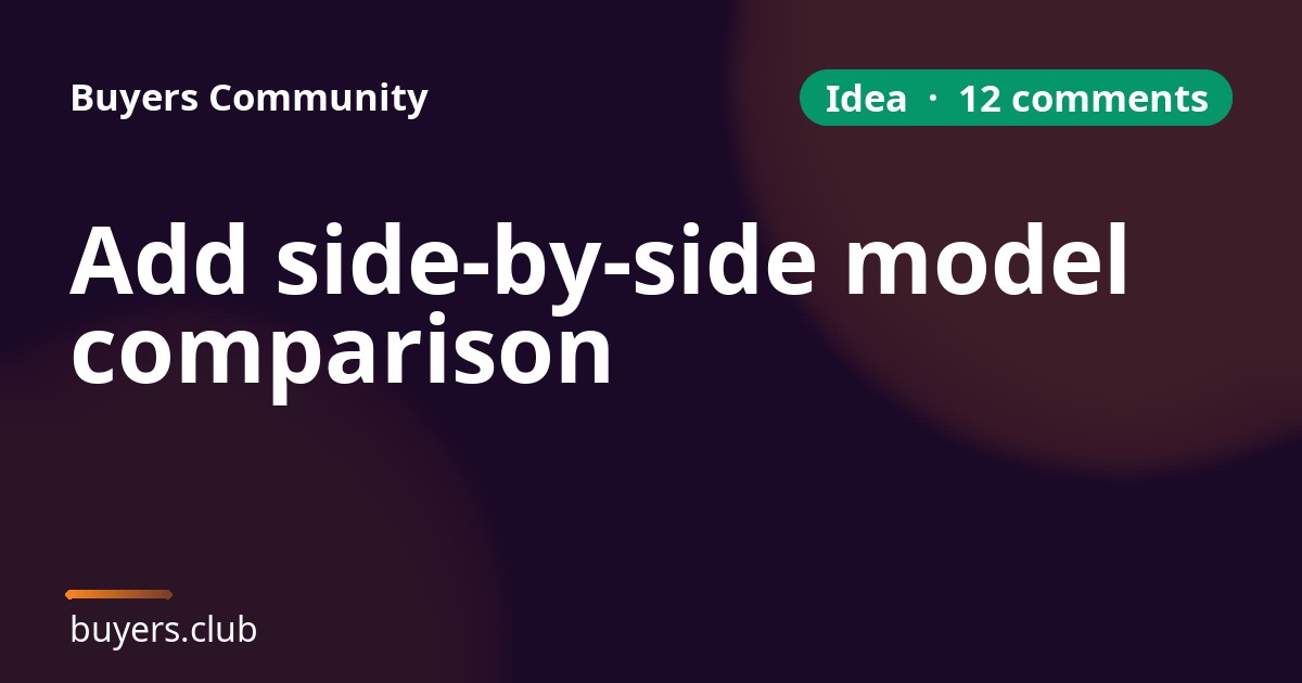 Idea topic card: green badge Idea · 12 comments, suggestion title